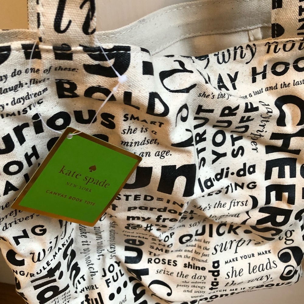 brand new what do you say canvas book tote